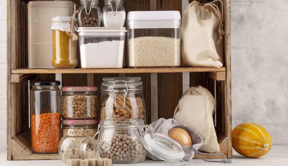 prateleiras cheias de produtos para serem analisados