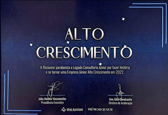 Certificado - Alto Crescimento