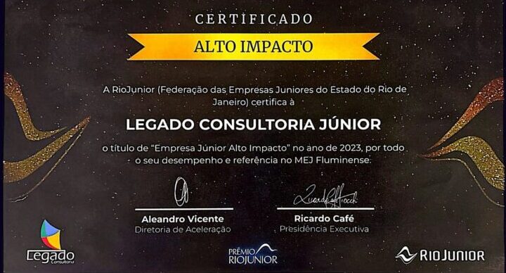 Certificado - EJ de Alto Impacto