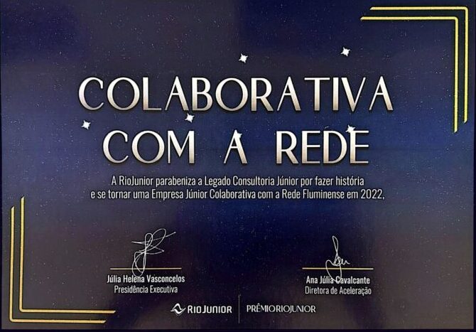 Certificado -  EJ Colaborativa com a Rede