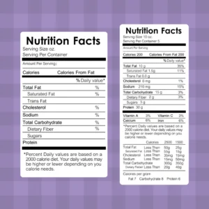 tabela nutricional
