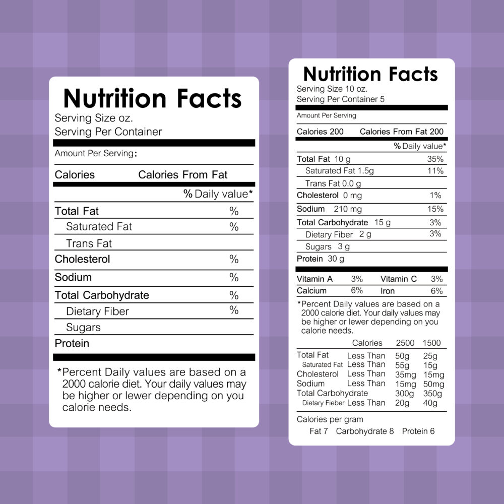 tabela nutricional
